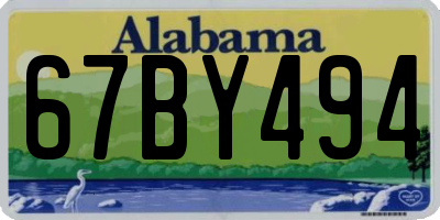 AL license plate 67BY494