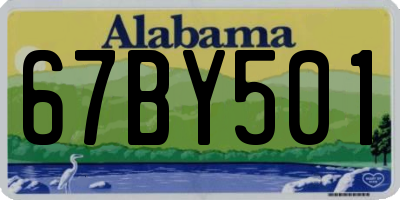 AL license plate 67BY501