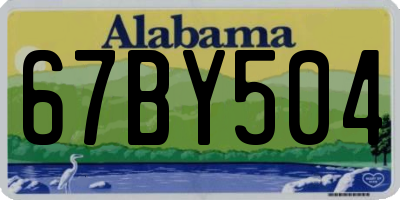 AL license plate 67BY504