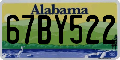 AL license plate 67BY522