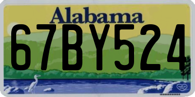 AL license plate 67BY524