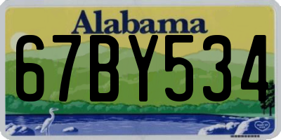 AL license plate 67BY534