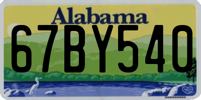 AL license plate 67BY540