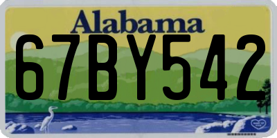 AL license plate 67BY542