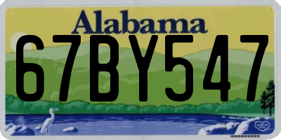 AL license plate 67BY547