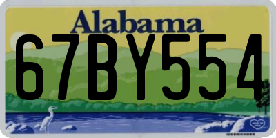 AL license plate 67BY554