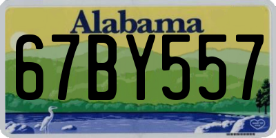 AL license plate 67BY557