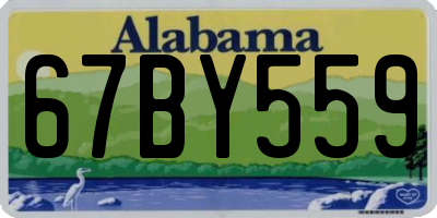AL license plate 67BY559