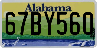 AL license plate 67BY560