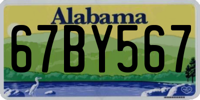 AL license plate 67BY567