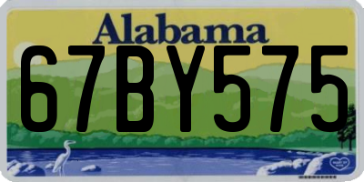 AL license plate 67BY575