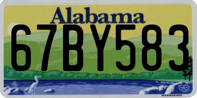 AL license plate 67BY583