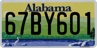 AL license plate 67BY601
