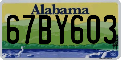 AL license plate 67BY603