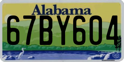 AL license plate 67BY604