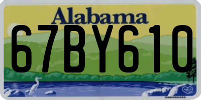 AL license plate 67BY610