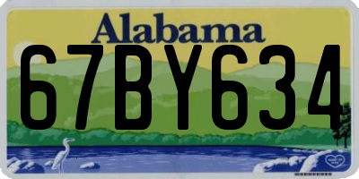 AL license plate 67BY634