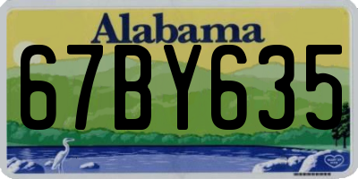AL license plate 67BY635