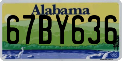 AL license plate 67BY636