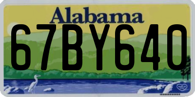 AL license plate 67BY640