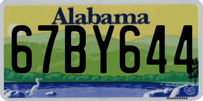 AL license plate 67BY644