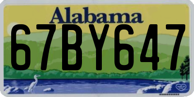 AL license plate 67BY647