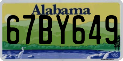 AL license plate 67BY649