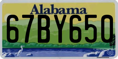 AL license plate 67BY650