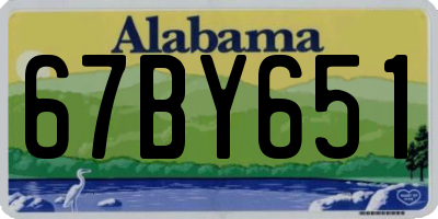 AL license plate 67BY651