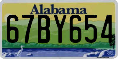 AL license plate 67BY654