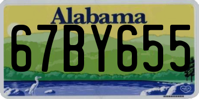 AL license plate 67BY655