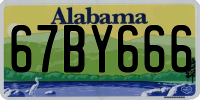 AL license plate 67BY666