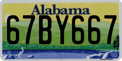 AL license plate 67BY667