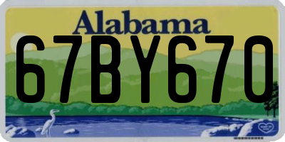 AL license plate 67BY670