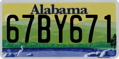 AL license plate 67BY671