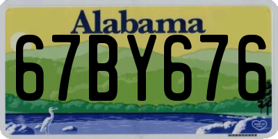 AL license plate 67BY676
