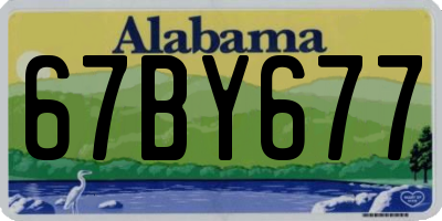 AL license plate 67BY677