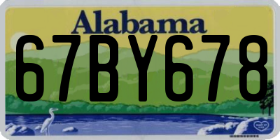 AL license plate 67BY678