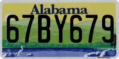 AL license plate 67BY679