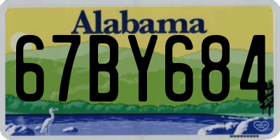 AL license plate 67BY684