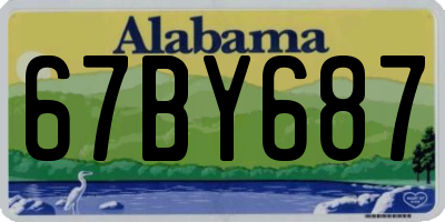 AL license plate 67BY687