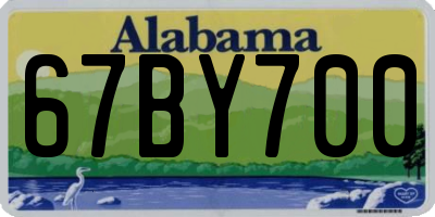 AL license plate 67BY700
