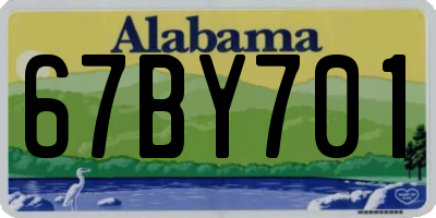 AL license plate 67BY701