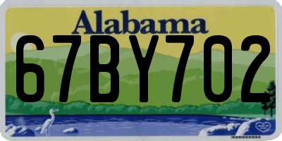 AL license plate 67BY702