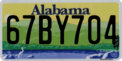 AL license plate 67BY704