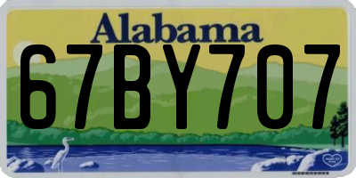 AL license plate 67BY707