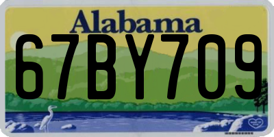 AL license plate 67BY709