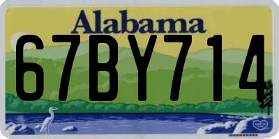 AL license plate 67BY714