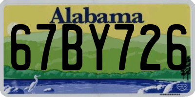 AL license plate 67BY726