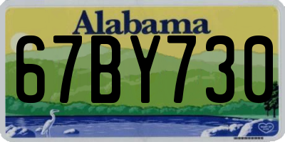 AL license plate 67BY730